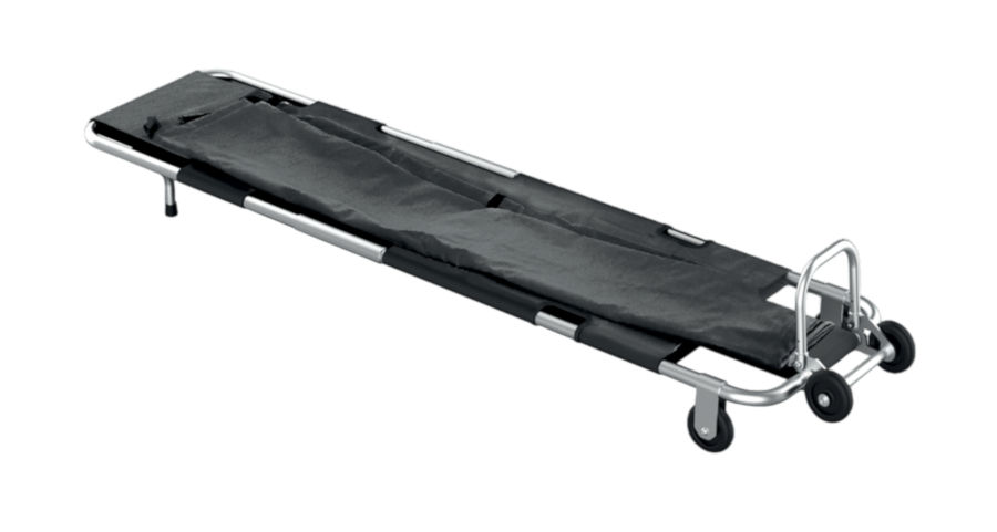 Bergungstrage mit schwarzem PVC-Leichensack Z2100
